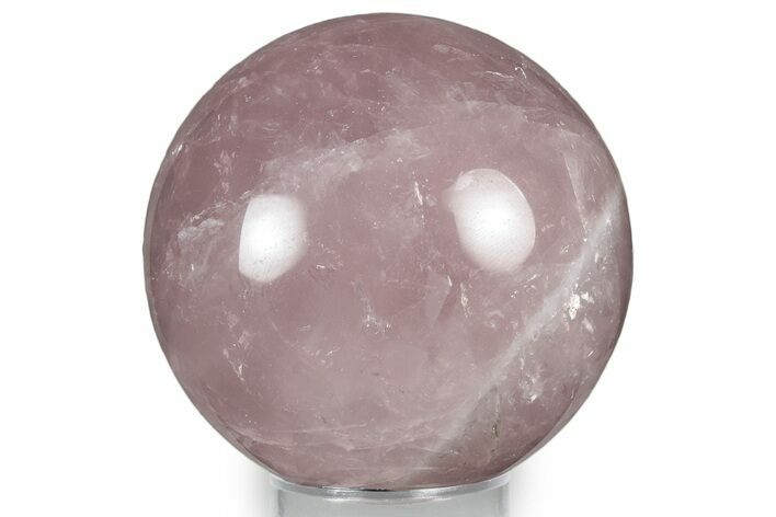 Polished Rose Quartz Sphere - Madagascar #348231